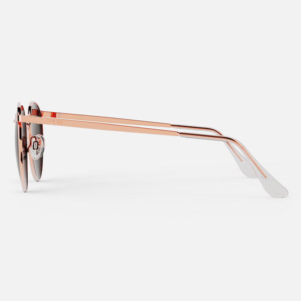 River Rose Gold Rimless Aviator Sunglasses