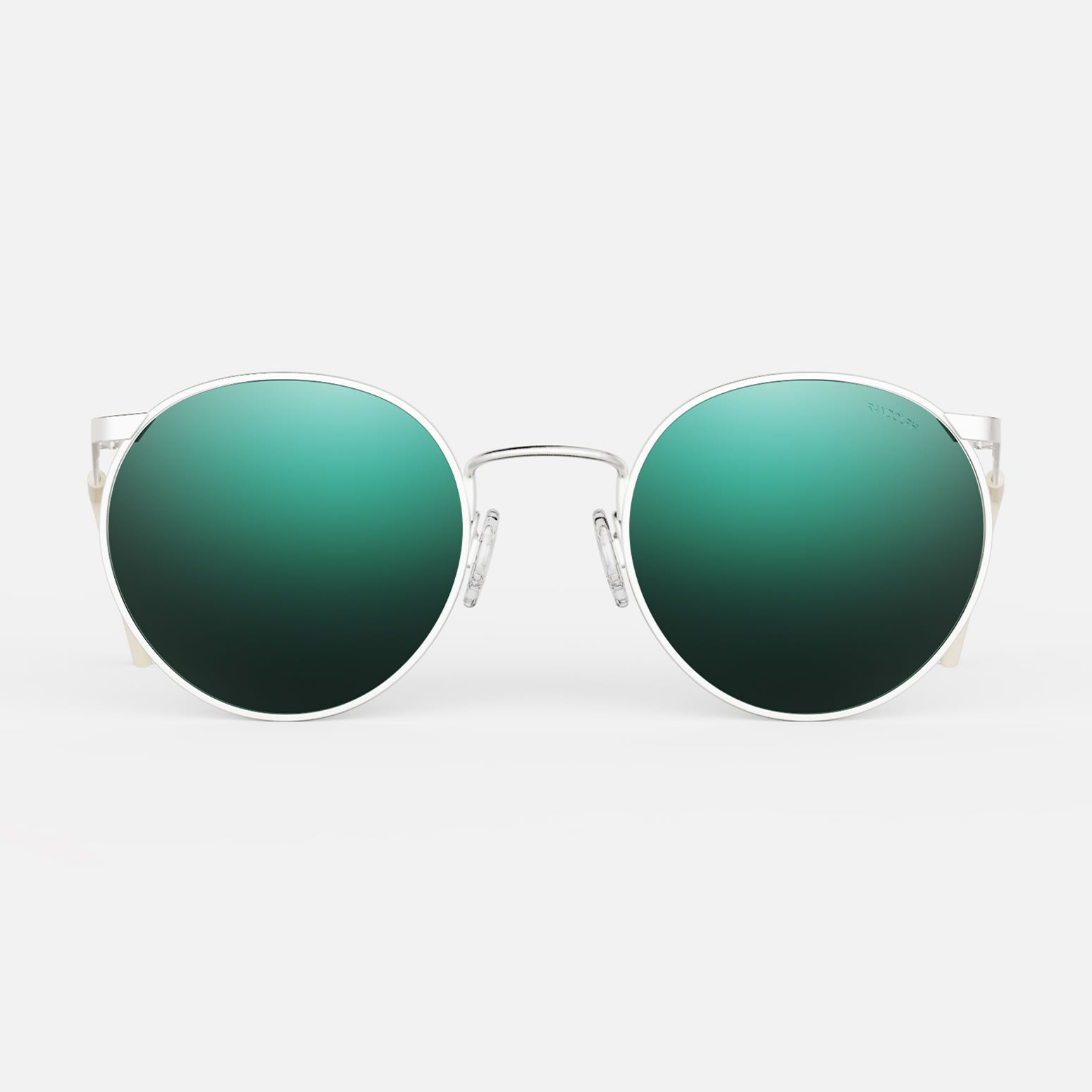 USA Randolph P3 | Round Sunglasses Silver in Satin