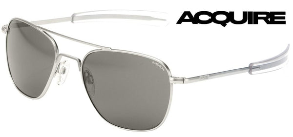 The Aviator in Bright Chrome and Gray Glass Lens, featured by Acquire Magazine . SKU: AF085. 