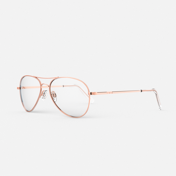 Amelia - 22k Rose Gold & Clear - Prescription Eyewear