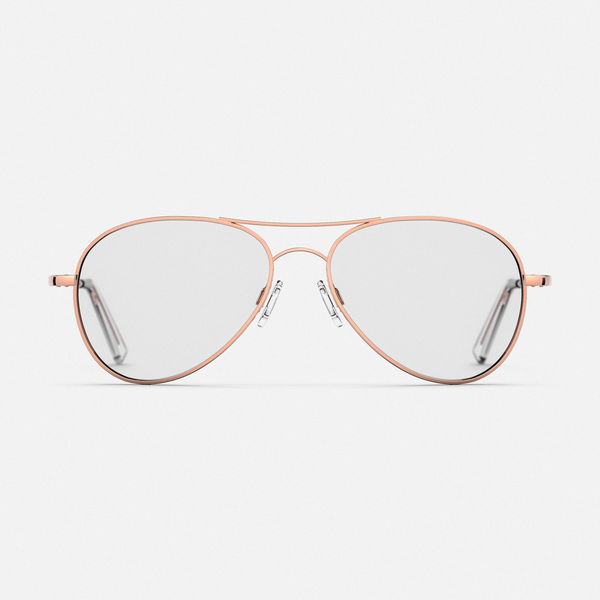 Rose gold clear lens glasses on sale