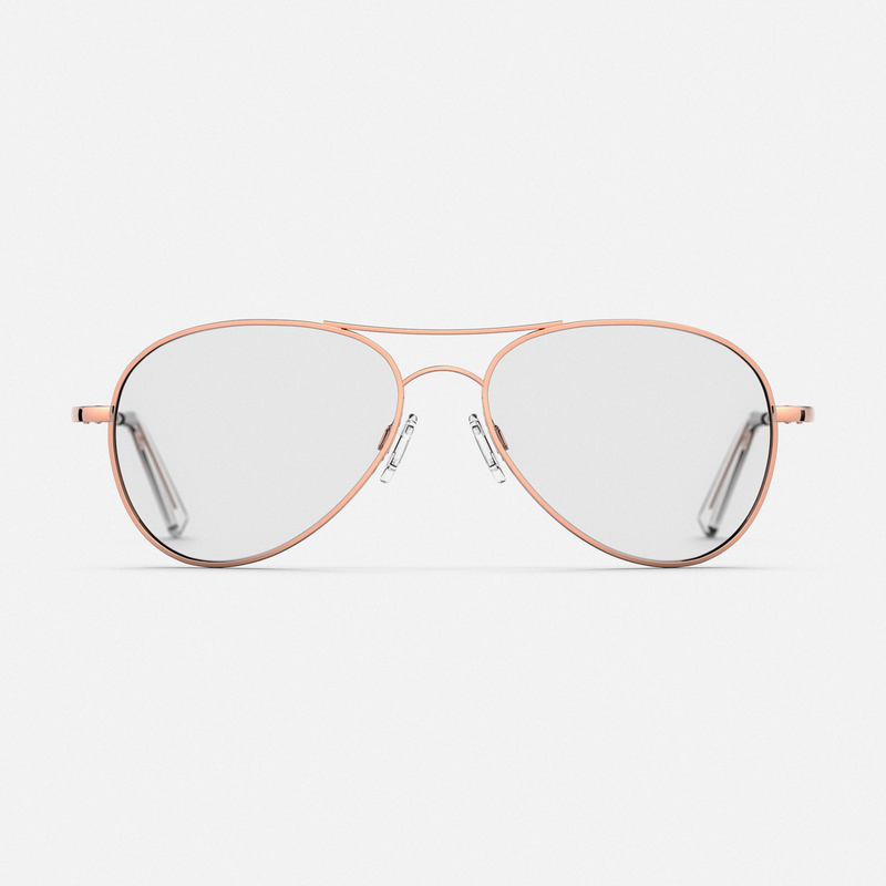 Amelia - 22k Rose Gold & Clear - Prescription Eyewear