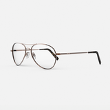 Amelia - 22k Chocolate Gold & Clear - Prescription Eyewear