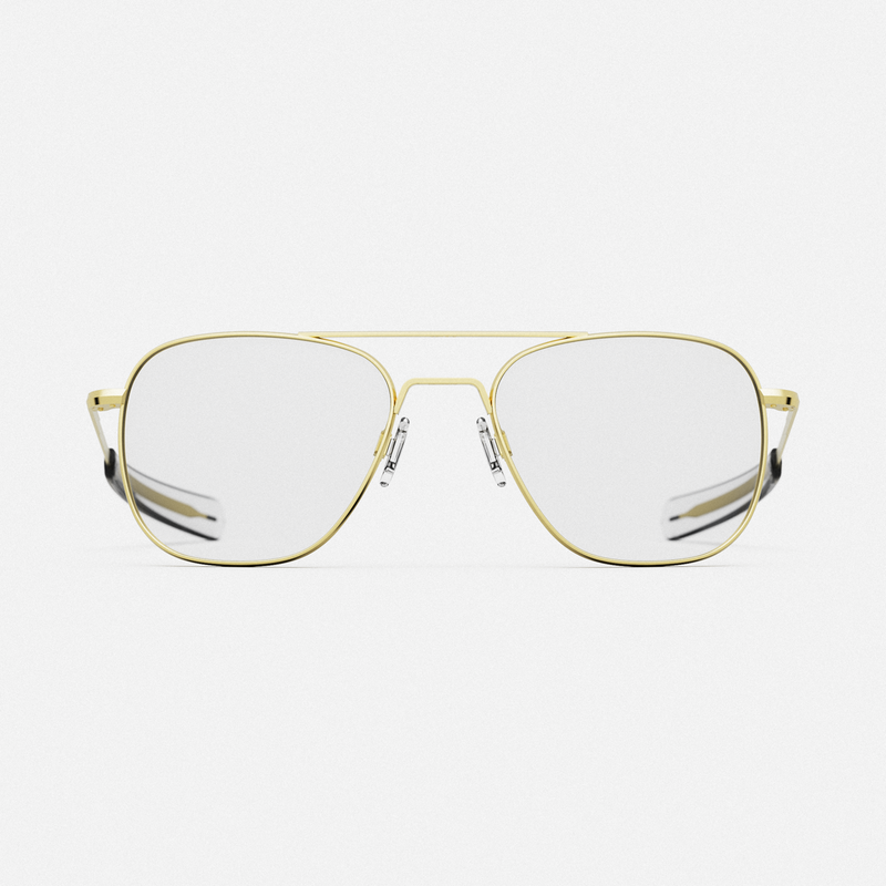 Aviator - Military Special Edition - 23k Gold & Clear - Prescription Eyewear