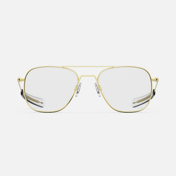 Aviator 23k Gold Clear Prescription Eyewear