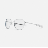 Aviator - Military Special Edition - Matte Chrome & Clear - Prescription Eyewear