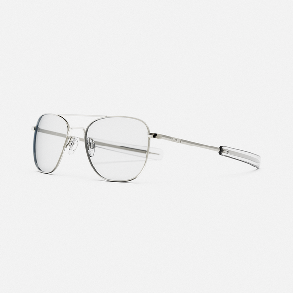 Aviator - Gunmetal & Clear - Prescription Eyewear – Randolph USA