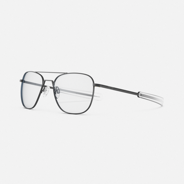 Aviator - Matte Black & Clear - Prescription Eyewear