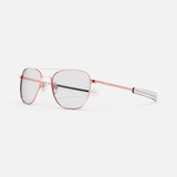 Aviator - 22k Rose Gold & Clear - Prescription Eyewear