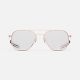 Aviator - 22k Rose Gold & Clear - Prescription Eyewear