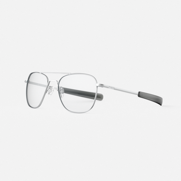 Aviator - Matte Chrome & Clear - Prescription Eyewear