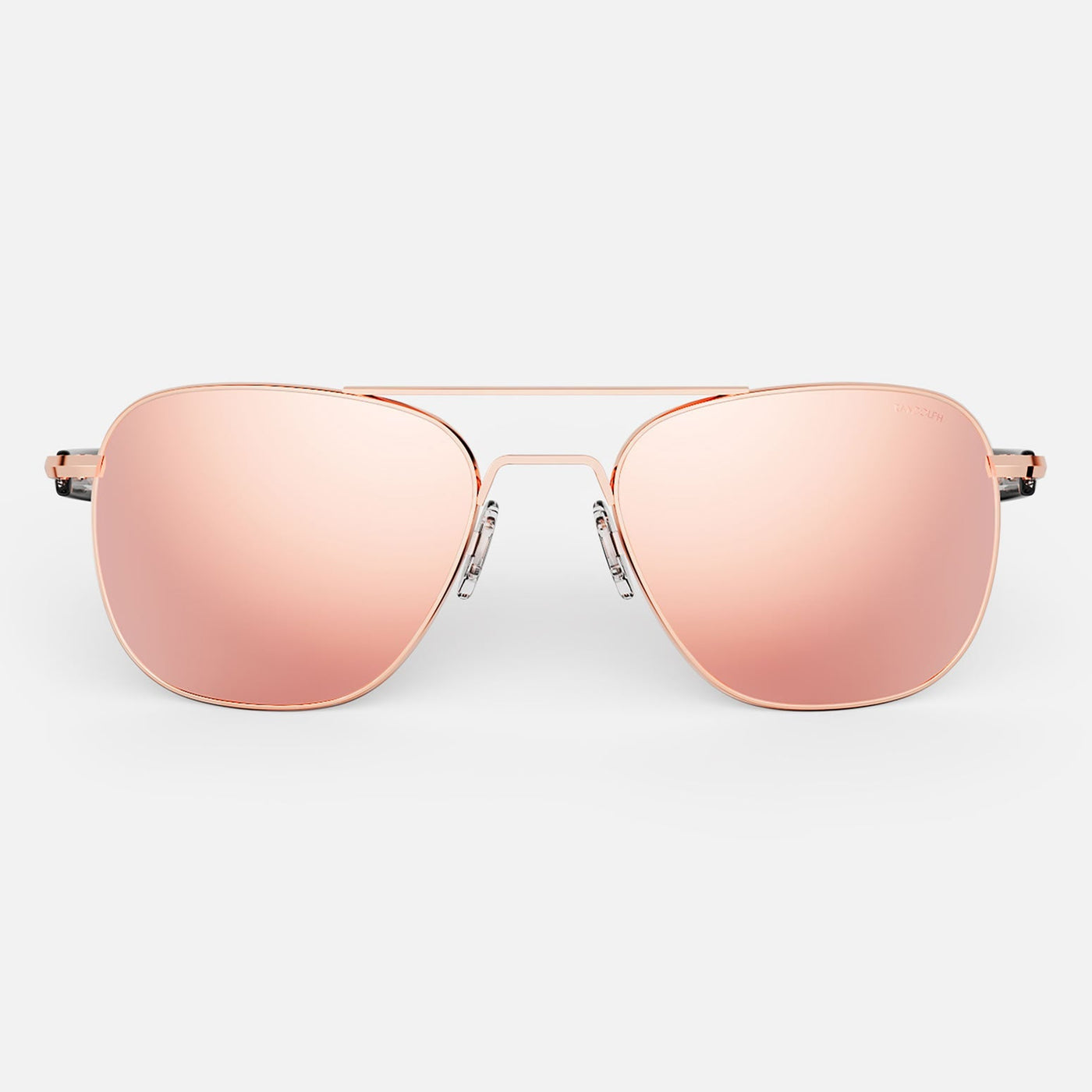 Aviator 22k Rose Gold Rose Gold Prescription Sunglasses Randolph USA