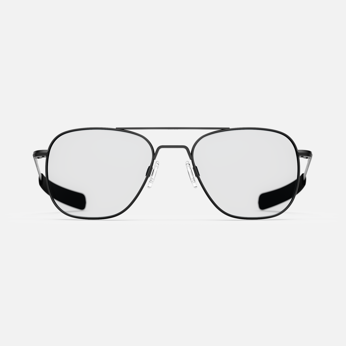 Aviator - Matte Black & Clear - Prescription Eyewear – Randolph USA