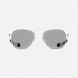 Aviator - 23k White Gold & Clear - Prescription Eyewear