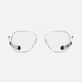 Aviator - 23k White Gold & Clear - Prescription Eyewear