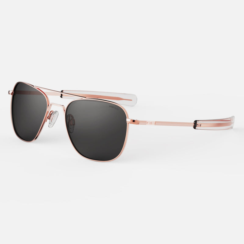 Aviator - 22k Rose Gold & American Gray