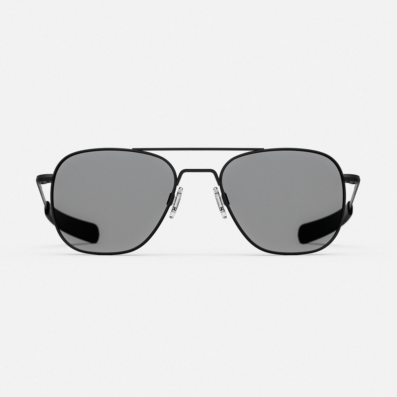 Aviator - Military Special Edition - Matte Black & Clear - Prescription Eyewear