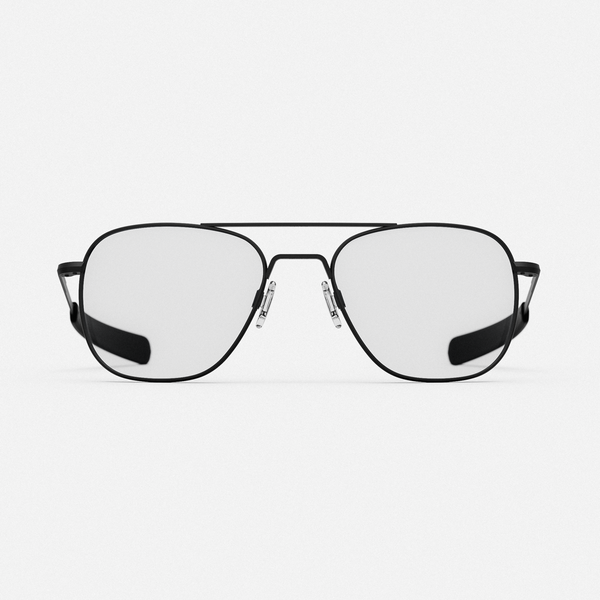 Aviator - Military Special Edition - Matte Black & Clear - Prescription Eyewear