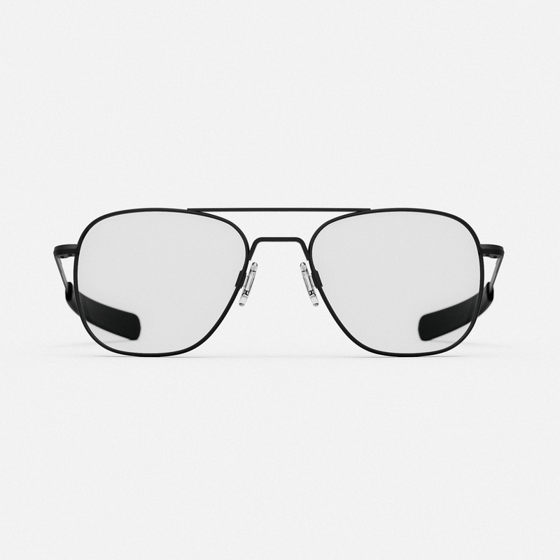 Aviator - Military Special Edition - Matte Black & Clear - Prescription Eyewear