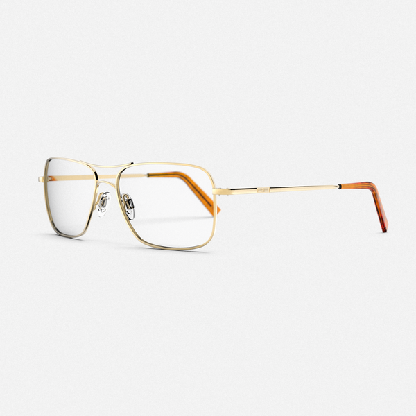 Archer - 23k Gold & Clear - Prescription Eyewear