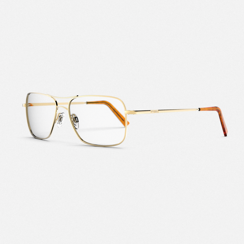 Archer - 23k Gold & Clear - Prescription Eyewear