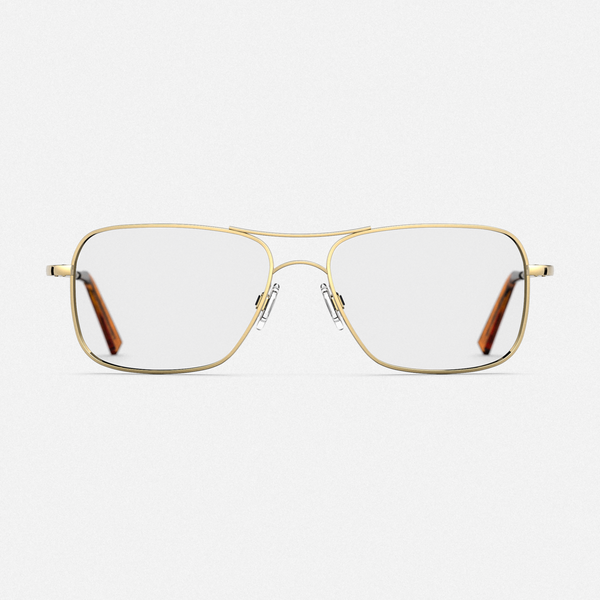 Archer - 23k Gold & Clear - Prescription Eyewear