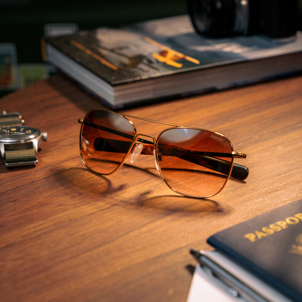 Aviator - 22k Chocolate Gold & Cape Sand