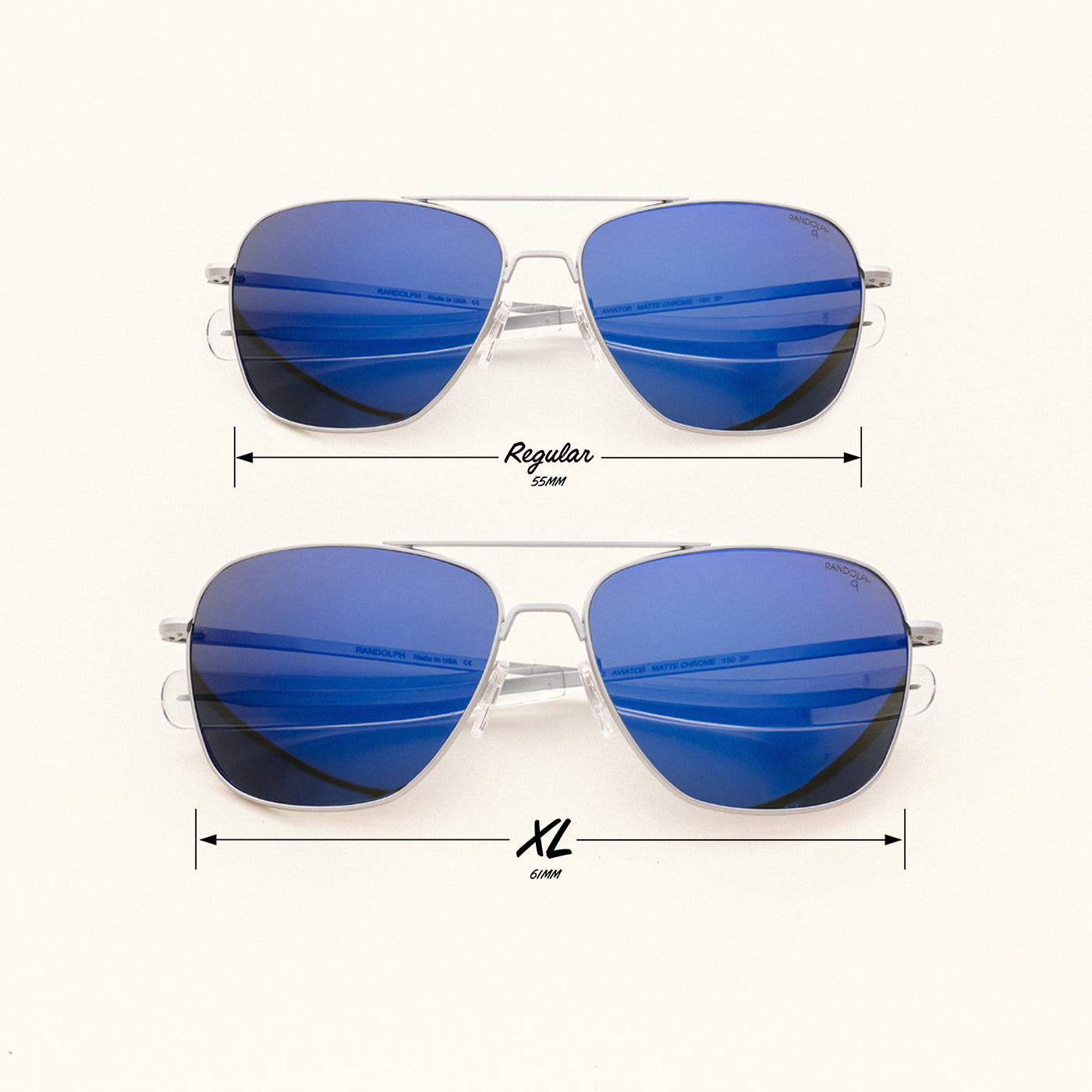 Aviator - Matte Chrome Sunglasses | Randolph USA