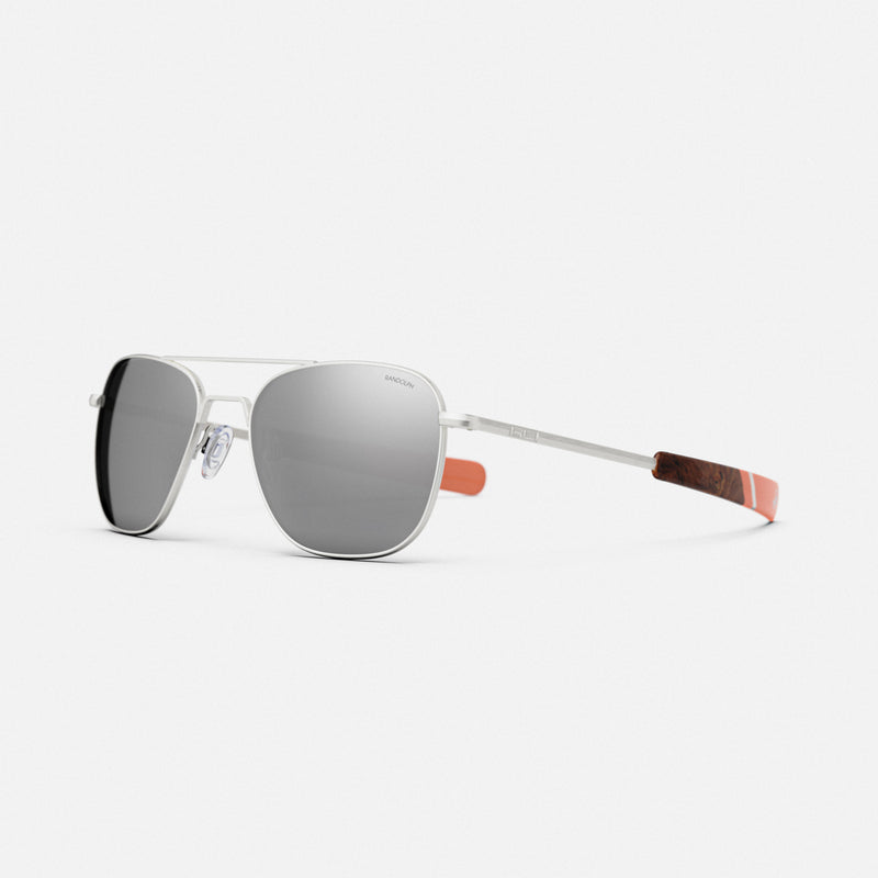 Aviator - Satin Silver & Silver Mirror