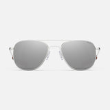 Aviator - Satin Silver & Silver Mirror