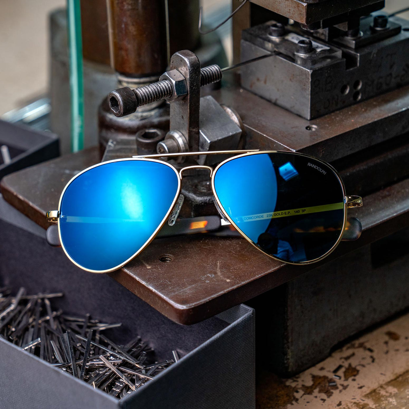 Concorde - 23k Gold Aviator Sunglasses | Randolph USA