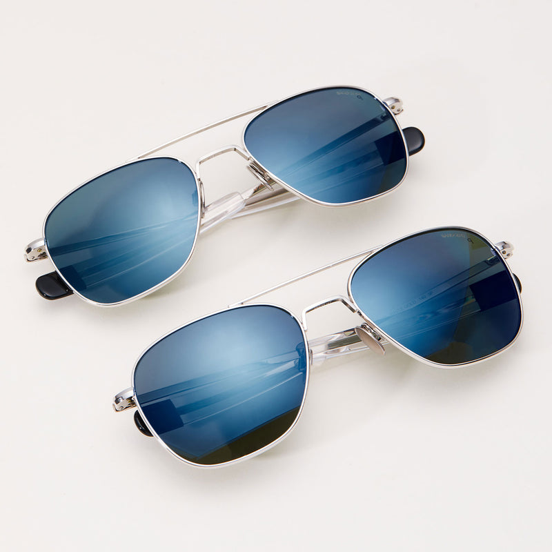 Sailing Sunglasses 58mm Blue Mirror Aviator
